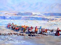 Naseeb Khan, 36 x 48 Inch, Oil on Canvas, Landscape Painting, AC-NSBK-013 Naseeb Khan, 36 x 48 Inch, Oil on Canvas, Landscape Painting, AC-NSBK-013